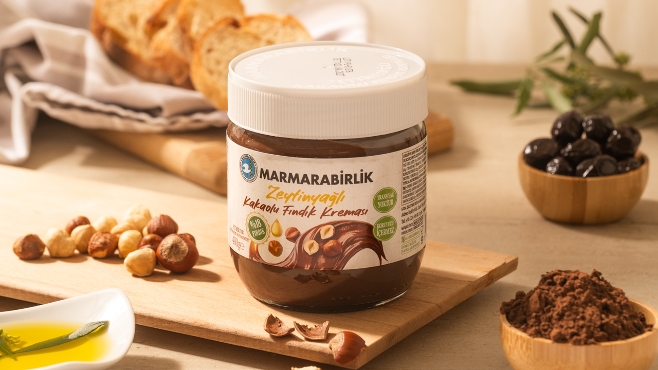 Marmarabirlik'ten Yeni Ürün: Zeytinyağlı Kakaolu Fındık Kreması Raflarda